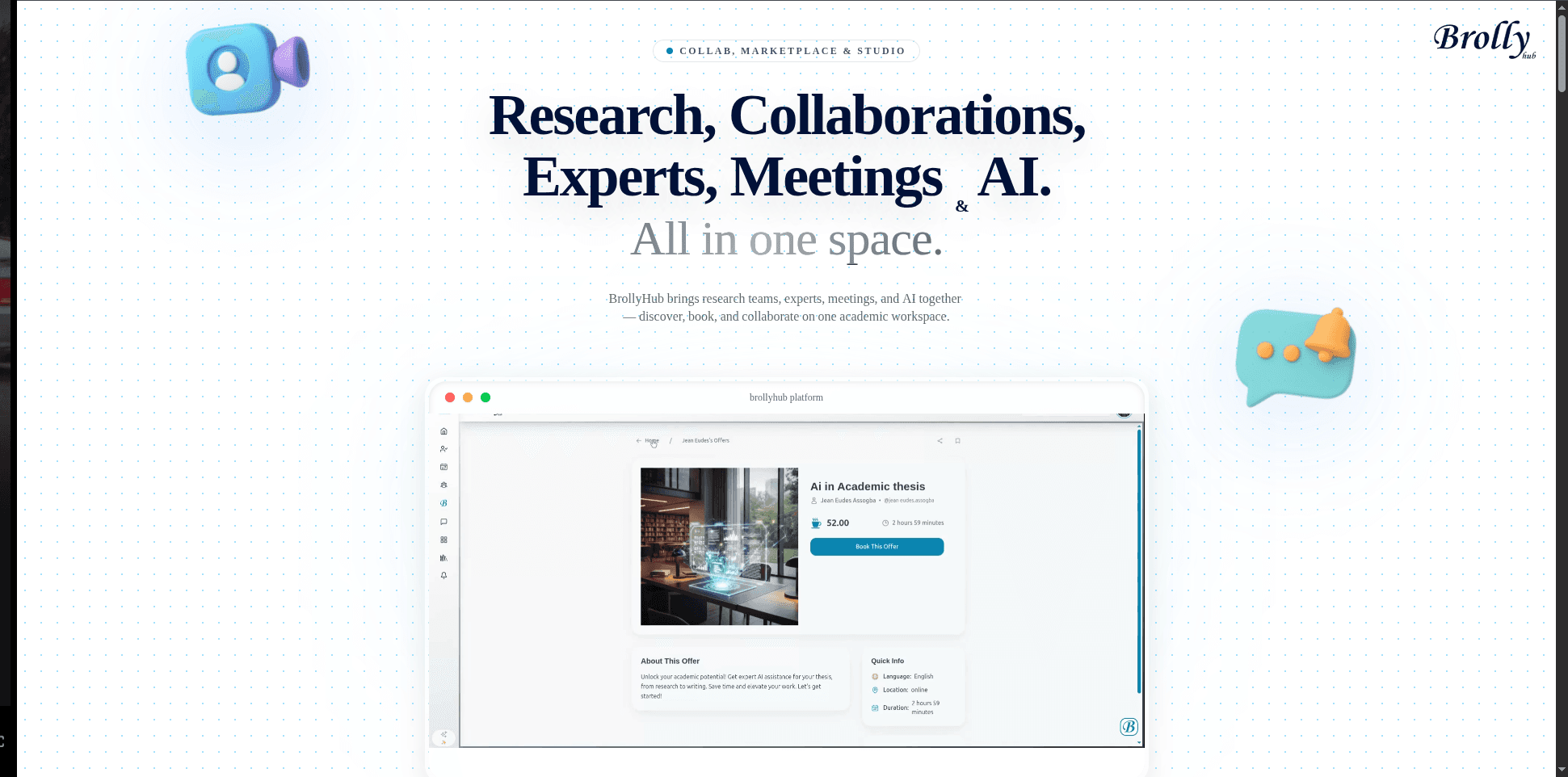 BrollyHub Landing Page